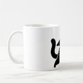 *Cat Yoga #19 Digitale Kunst Kaffeetasse (Links)