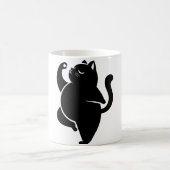 *Cat Yoga #1 Digitale Kunst Kaffeetasse (Mittel)