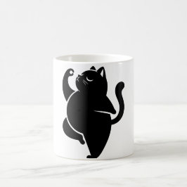 *Cat Yoga #1 Digitale Kunst Kaffeetasse