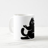 *Cat Yoga #2 Digitale Kunst Kaffeetasse (Vorderseite Links)