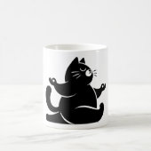 *Cat Yoga #2 Digitale Kunst Kaffeetasse (Mittel)