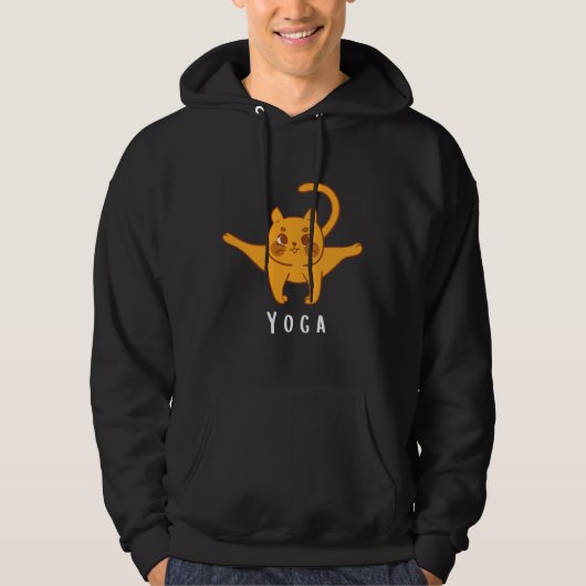 Cat Yoga 34 Hoodie (Vorderseite)