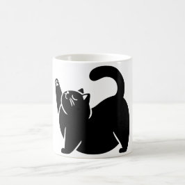 *Cat Yoga #3 Digitale Kunst Kaffeetasse