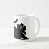 *Cat Yoga #4 Digitale Kunst Kaffeetasse (VorderseiteRechts)