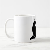 *Cat Yoga #4 Digitale Kunst Kaffeetasse (Links)