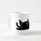 *Cat Yoga #6 Digitale Kunst Kaffeetasse (Vorderseite Links)