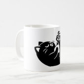 Cat Yoga #7 Digitale Kunst Kaffeetasse (Vorderseite Links)