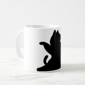 *Cat Yoga #8 Digitale Kunst Kaffeetasse (Vorderseite Links)