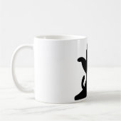 *Cat Yoga #8 Digitale Kunst Kaffeetasse (Links)