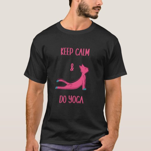 Cat Yoga Animals Workout Calm T-Shirt (Vorderseite)
