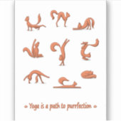 Cat Yoga Aufkleber (Vorderseite)