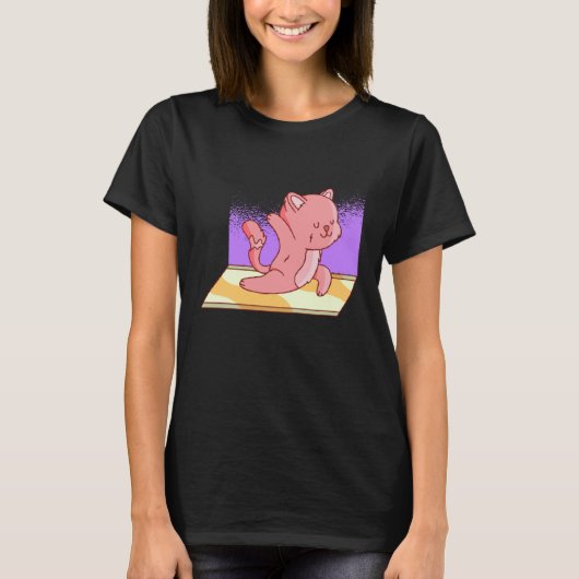 cat yoga cute T-Shirt (Vorderseite)
