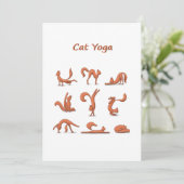 Cat Yoga Feiertagskarte (Stehend Vorderseite)