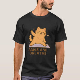 Cat Yoga Funny Illustration T-Shirt