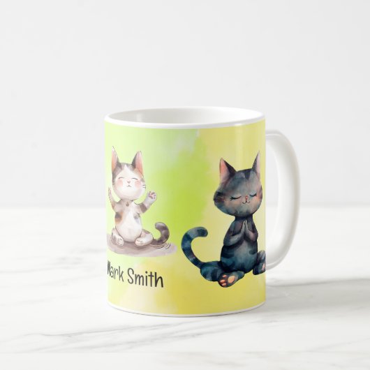 Cat Yoga Kaffeetasse (VorderseiteRechts)