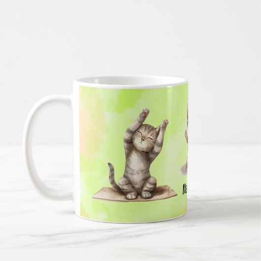 Cat Yoga Kaffeetasse (Links)