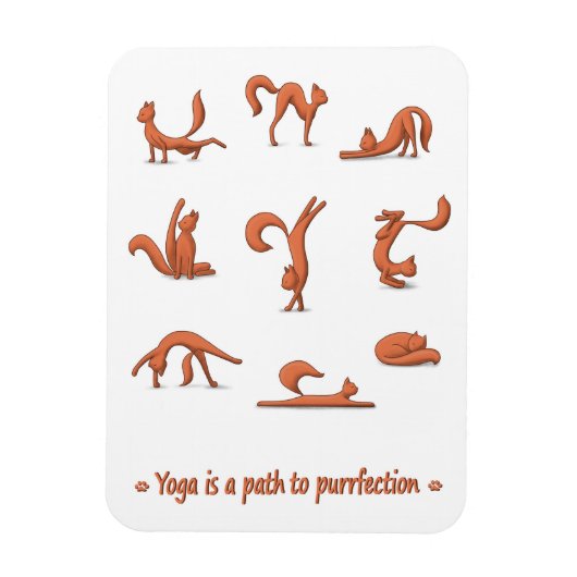 Cat Yoga Magnet (Vertikal)