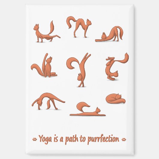 Cat Yoga Magnet (Vorderseite)