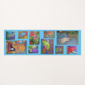 Cat Yoga Mat---blue Yogamatte (Vorderseite (Horizontal))