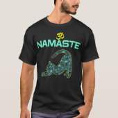 Cat Yoga Namaste OM Ying Yang Balance Yoga neues m T-Shirt (Vorderseite)
