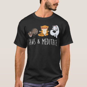 Cat Yoga Paws Meditate Niedliches Haustiergeschenk T-Shirt
