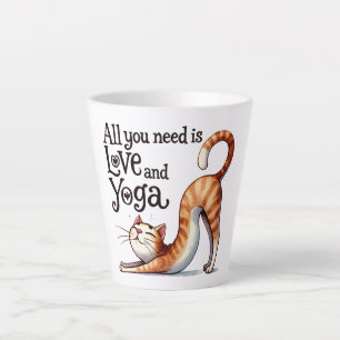 Cat Yoga Pose - Alles was Sie brauchen ist Liebe u Milchtasse