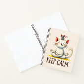 Cat Yoga Pose - Behalt Calm Notizblock (Innenseite)