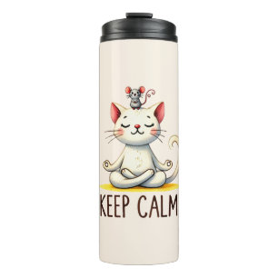 Cat Yoga Pose - Behalt Calm Thermosbecher