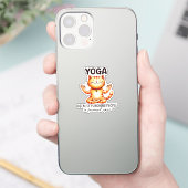 Cat Yoga Pose - Funny Yoga Aufkleber (Telefon)