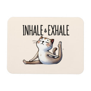 Cat Yoga Pose - Inhalieren und Ausatmen Magnet
