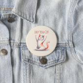 Cat Yoga Pose - Lady Yoga Cat Button (Beispiel)