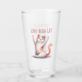 Cat Yoga Pose - Lady Yoga Cat Glas (Rückseite)