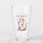 Cat Yoga Pose - Lady Yoga Cat Glas (Vorderseite)