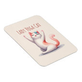 Cat Yoga Pose - Lady Yoga Cat Magnet (Rechte Seite)