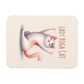 Cat Yoga Pose - Lady Yoga Cat Magnet (Horizontal)