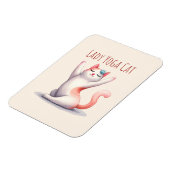 Cat Yoga Pose - Lady Yoga Cat Magnet (Linke Seite)