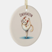 Cat Yoga Pose - Meow Keramik Ornament (Rechts)