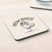 Cat Yoga Pose - Meow Maste Getränkeuntersetzer (Linke Seite)