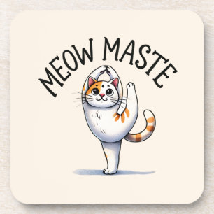 Cat Yoga Pose - Meow Maste Getränkeuntersetzer
