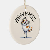 Cat Yoga Pose - Meow Maste Keramik Ornament (Rechts)