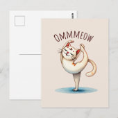Cat Yoga Pose - Meow Postkarte (Vorne/Hinten)