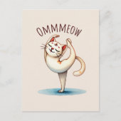 Cat Yoga Pose - Meow Postkarte (Vorderseite)