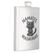 Cat Yoga Pose - Namaste Madafakas Flachmann (Rechts)