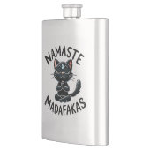 Cat Yoga Pose - Namaste Madafakas Flachmann (Links)
