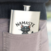Cat Yoga Pose - Namaste Madafakas Flachmann (Beispiel)
