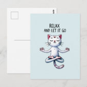 Cat Yoga Pose - Relax und Lass It Go Postkarte (Vorne/Hinten)