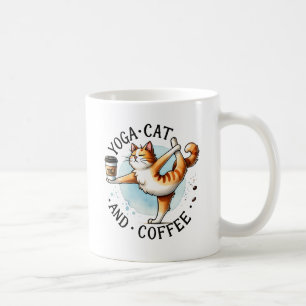 Cat Yoga Pose - Yoga Cat and Coffee Kaffeetasse