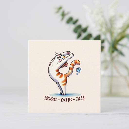 Cat Yoga Pose - Yoga - Katzen - Joy (Stehend Vorderseite)