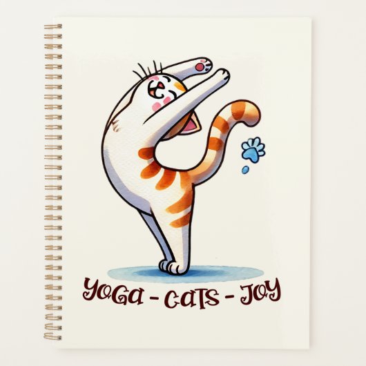 Cat Yoga Pose - Yoga - Katzen - Joy Planer (Vorderseite)