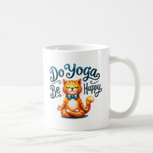 Cat Yoga Pose - Yoga machen, glücklich sein Kaffeetasse